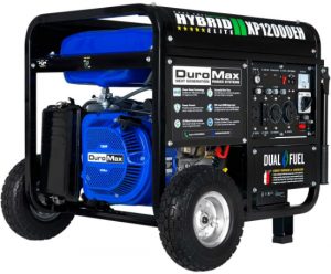 DuroMax-XP12000EH-Dual-Fuel-Portable-Generator-12000-Watt-Gas-or-Propane-Powered-Electric-Start-Home-Back-Up-RV-Ready-50-State-ApprovedBlue-and-Black