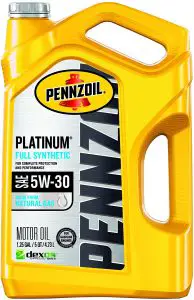 Pennzoil 5w-30 oil for generator