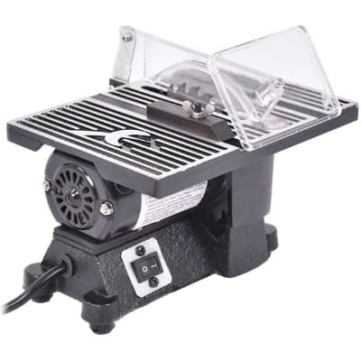 GOFLAME 4 Table Saw 8500 RPM Electric Ideal for Wood, Metal, Tile and Plastics,Cuts Craft Power Tools Mini Electric Table Saw