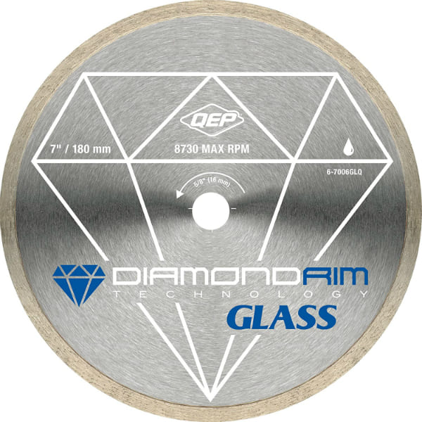 QEP Continuous Rim Glass Tile Diamond Blade