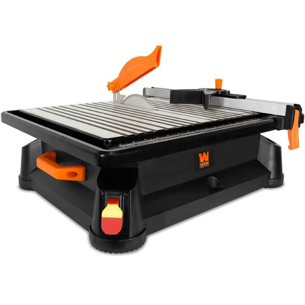 WEN Portable Wet Tile Saw with Fence and Miter Gauge