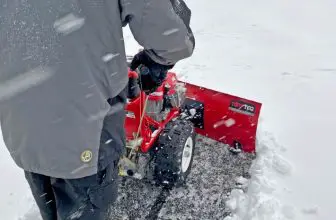 Snow Thrower Man Cleans Snow