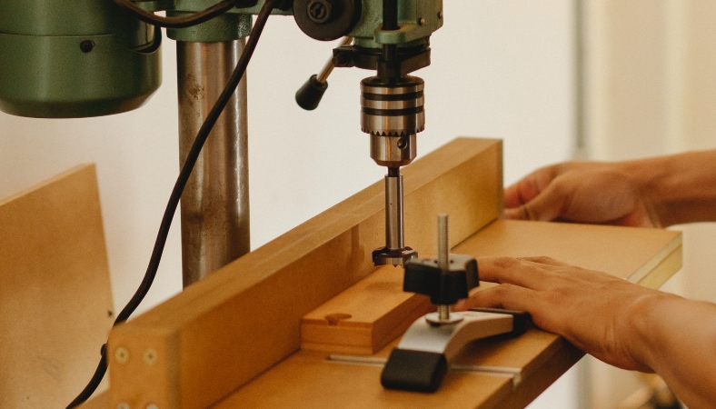 Working with a drill press