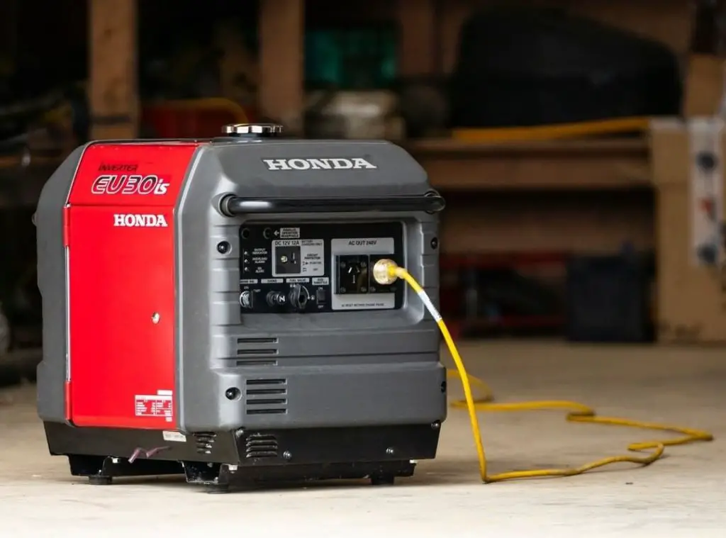 compact generator with yellow cable