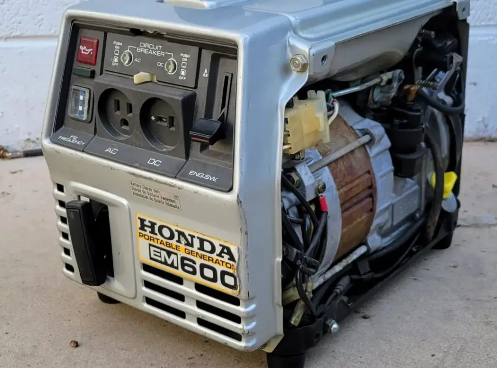 disassembled portable silver generator 