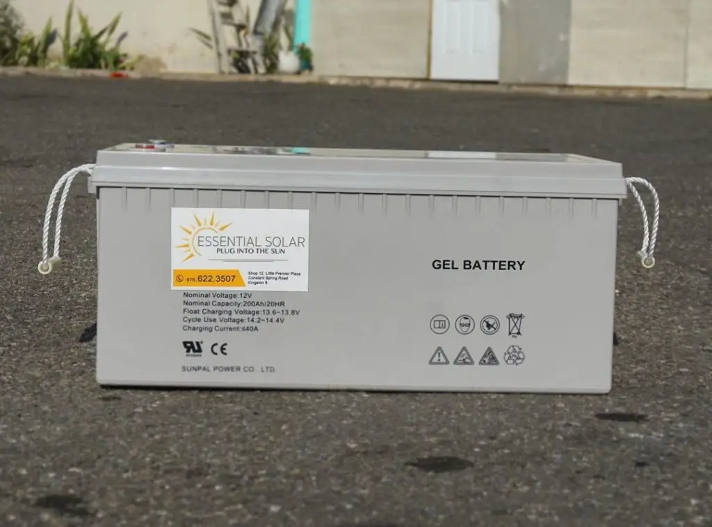 gel battery on asphalt