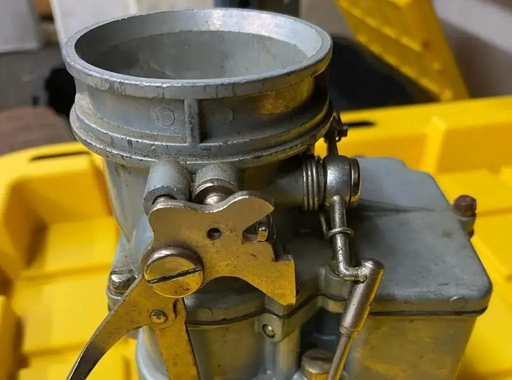generator carburetor on yellow background