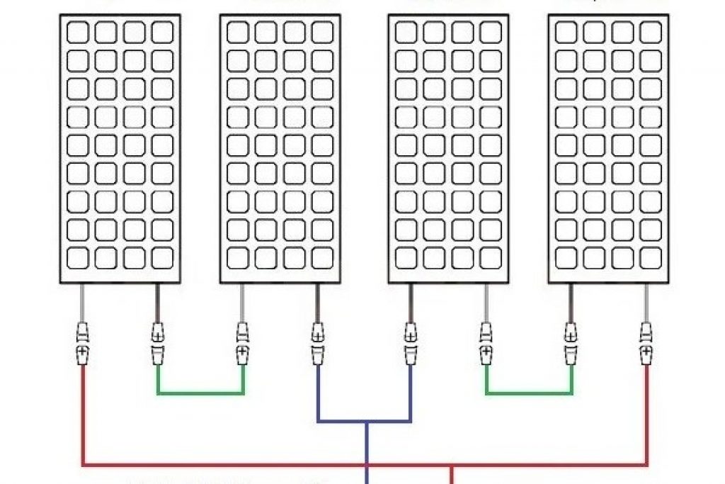 Scheme of the series-parallel connection solar panel