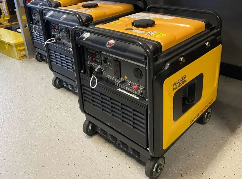 Three yellow generators