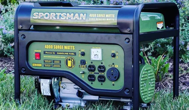 4000 watt generator on the grass