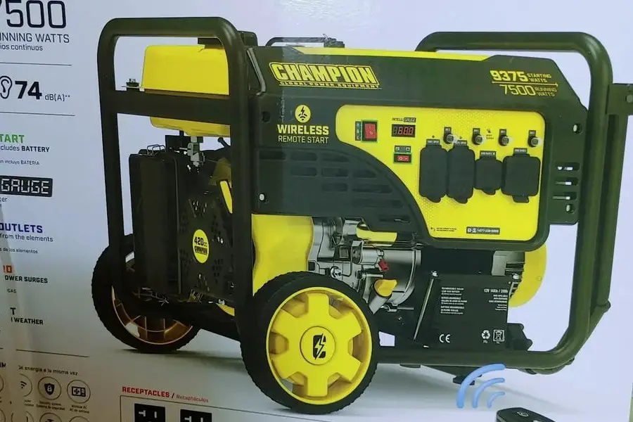 generator chempion 7500 on box