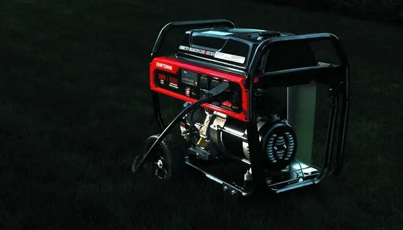 generator on green grass