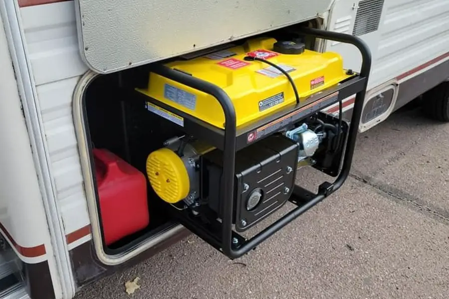 bus with portable generator
