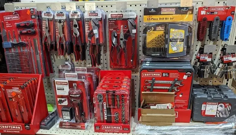 Stand with Craftsman tools
