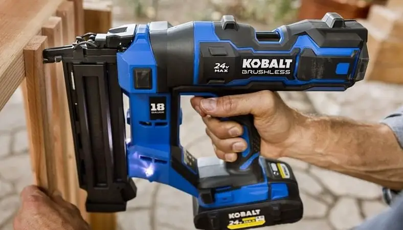 Man working with a Kobalt tool