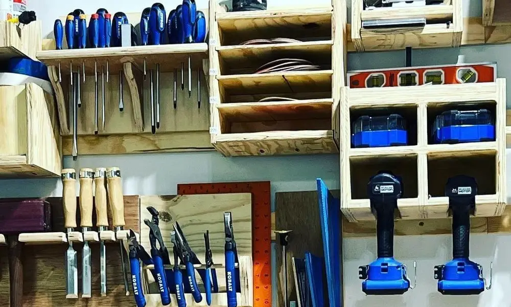 Kobalt tools on the shelves