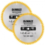 DEWALT DW3106P5D60I Series 20 10-Inch 60T Fine Finish Saw Blade, 2-Pack