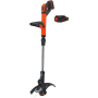 BLACK+DECKER LSTE525 20V MAX Lithium Easy Feed String Trimmer/Edger with 2 Batteries